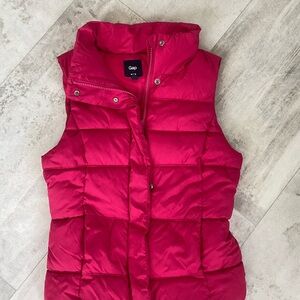 GAP Hot Pink Quilted Puffer Vest